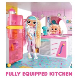 خانه 360 درجه چوبی عروسک های LOL OMG با 85 سوپرایز_اسباب بازی لوازم خانگی 