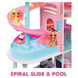 خانه 360 درجه چوبی عروسک های LOL OMG با 85 سوپرایز_اسباب بازی لوازم خانگی